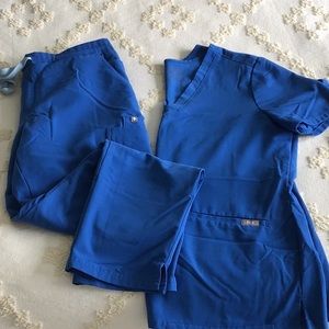 Figs Royal Blue Scrub Set, Medium